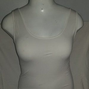 white Skinny Tee (QVC) shape wear/tank top